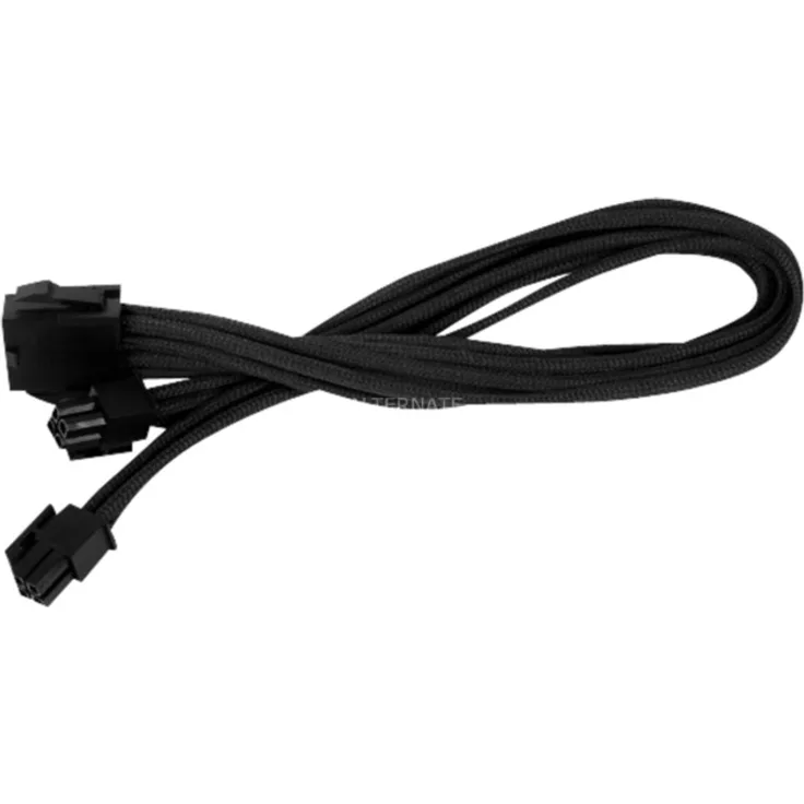 SilverStone SST-PP07-EPS8B - Netzteil-Verlängerungskabel 30cm EPS 8pin auf EPS-ATX 4+4pin, schwarz