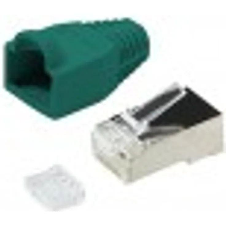 2 x CAT5e RJ45 Patchkabel Modular Crimp Stecker geschirmt grün CAT 5e Netzwerk