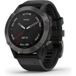 Garmin fēnix 6 Sapphire Smartwatch GPS, Unisex, 47mm, Kunststoffgehäuse, Silikonarmband, Schiefergrau