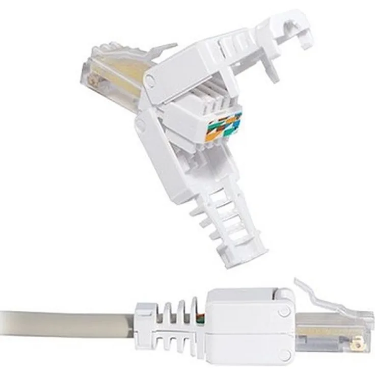 CAT 5/6/7 Tool-less RJ45 Stecker mit Knickschutz Werkzeuglose montage