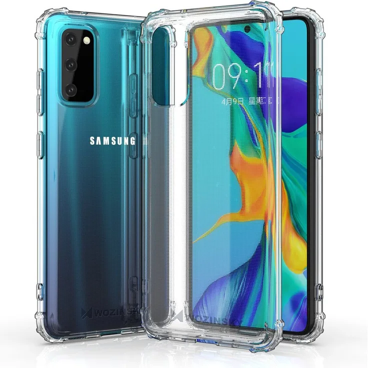 WOZINSKY Silikon TPU Case Panzer Hülle, geeignet für Samsung Galaxy S20, Handy-Schutzhülle, transparent