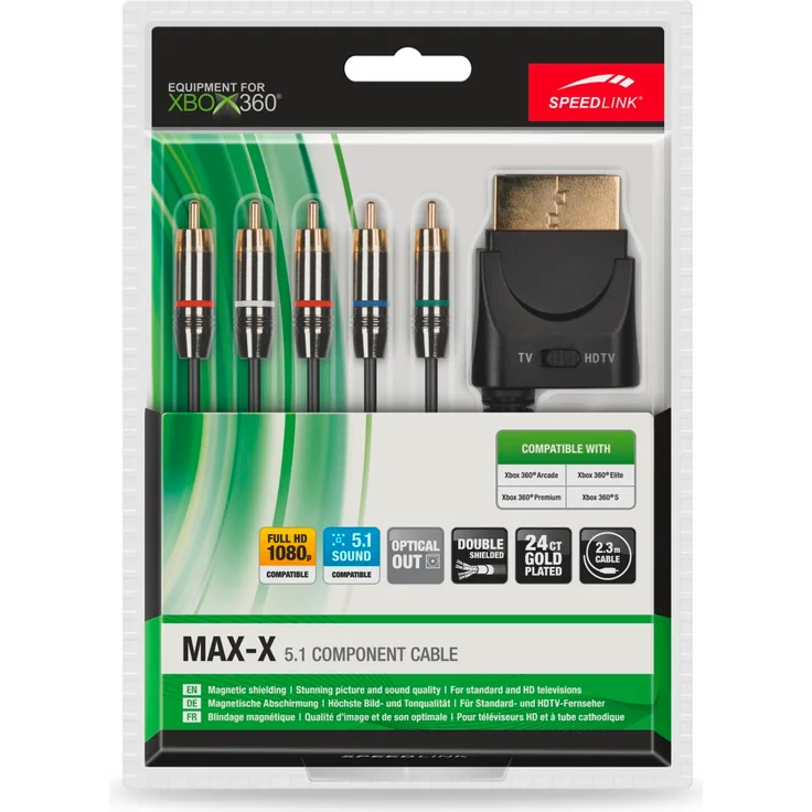 Speedlink MAX-X 5.1 Component Kabel + Optical für Xbox 360