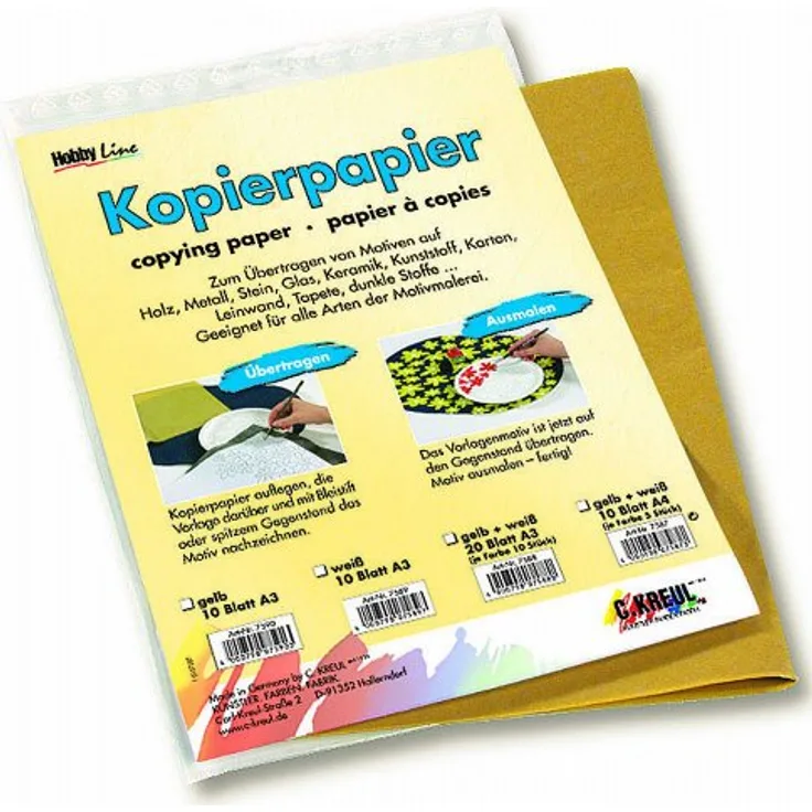 Hobby Line 7590 - Kopierpapier 10 Blatt gelb, 30 X 42 cm