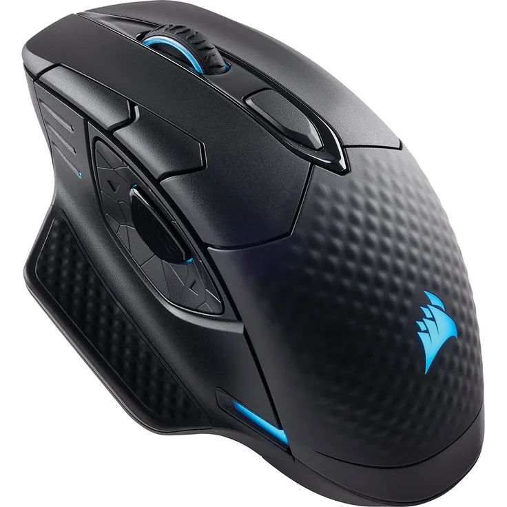 Corsair DARK CORE RGB SE Kabellose Optisch Gaming-Maus (mit Qi Wireless Charging, RGB-LED-Beleuchtung, 16.000 DPI) schwarz