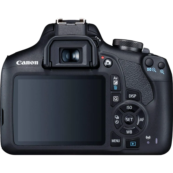 Canon EOS 2000D Spiegelreflexkamera (24,1 MP, DIGIC 4+, 7,5 cm (3,0 Zoll) LCD, Display, Full-HD, WIFI, APS-C CMOS-Sensor) inkl. EF-S 18-55mm IS II F3.5-5.6 IS II und EF 75-300mm F4-5.6 III schwarz – Bild 2