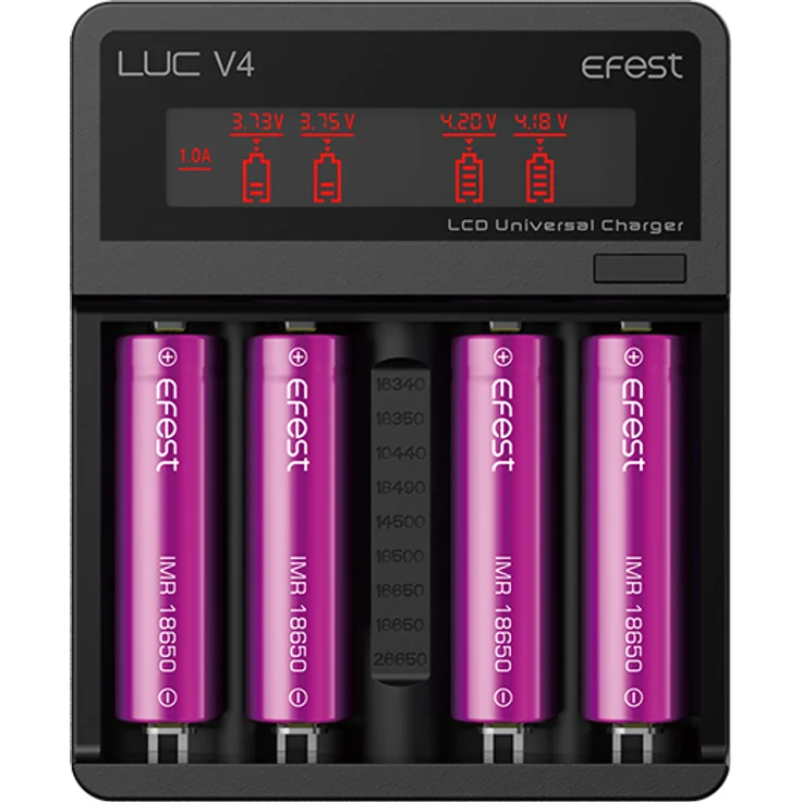 Efest - LUC V4 Charger - LCD & USB Ladegerät für 4x Li-Ion Akkus – Bild 1