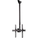 Hama TV-Deckenhalterung Schwenkbar, Neigbar (Decken Halterung höhenverstellbar, Fernsehhalterung 32 - 65 Zoll, inkl. Kabelmanager für Zugentlastung, TV-Deckenhalterung bis Max. 50kg) schwarz