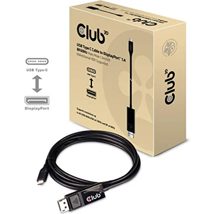Club 3D CAC-1557 - Externer Videoadapter - USB-C - DisplayPort