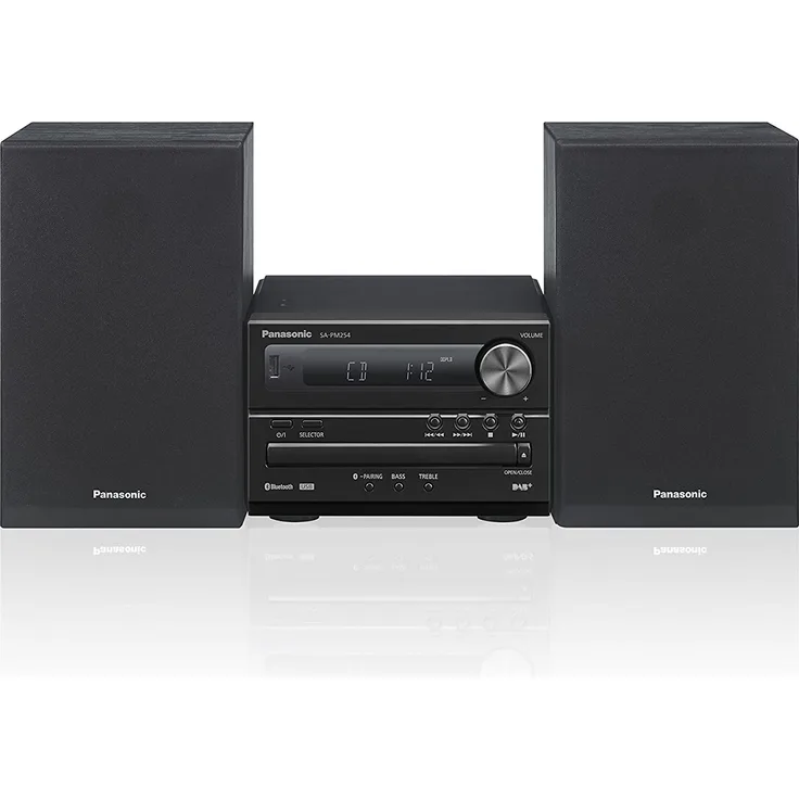 Panasonic SC-PM254EG-K Micro- mit HiFi-System (Bluetooth, DAB+, CD, UKW , 20 W RMS) schwarz