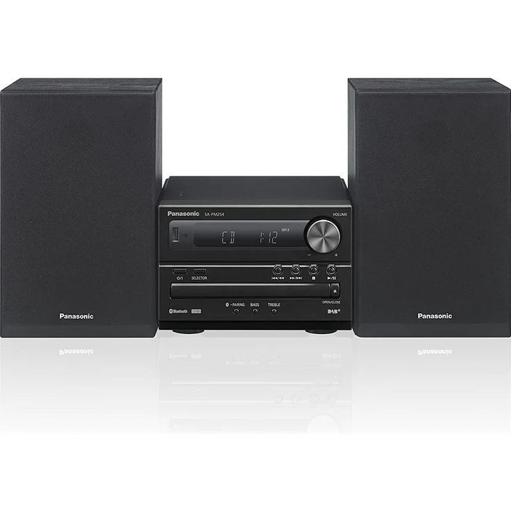 Panasonic SC-PM254EG-K Micro- mit HiFi-System (Bluetooth, DAB+, CD, UKW , 20 W RMS) schwarz – Bild 1