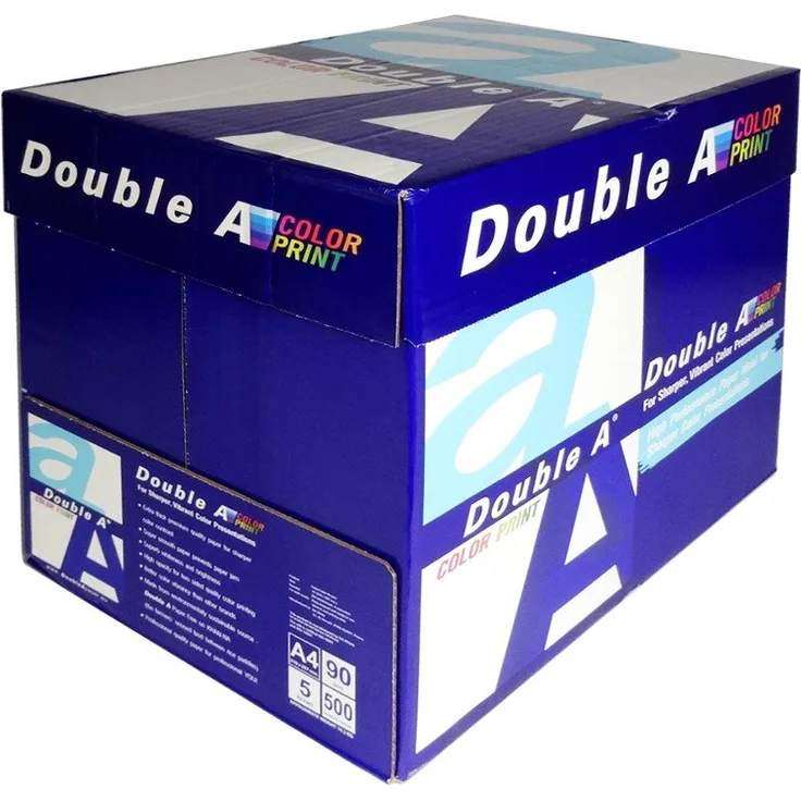Double A 5 Stück Druckerpaper, A4, 500 Blatt A4 90 g EXTRA weiß