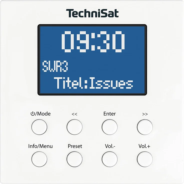 TechniSat DIGITRADIO UP 1 Unterputz-Radio mit Bluetooth, LCD-Display, spritzwassergeschützt, Wecker, weiß – Bild 10