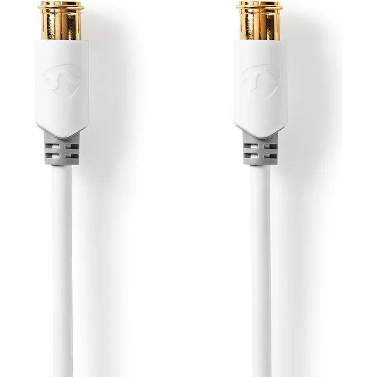 Nedis Satelliten- und Antennenkabel | F-Schnellstecker an F-Schnellstecker | 5,0 m | Weiß