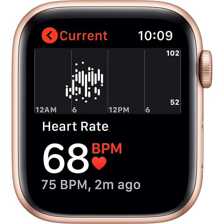 Apple Watch SE 2020 (1. Generation) Smartwatch GPS + Cellular, 44mm, Aluminiumgehäuse Gold, Sport Loop Pflaume – Bild 4