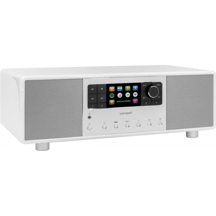 Sonoro Primus Tischradio mit Bluetooth, WLAN, TFT-Display, Wecker, weiß – Bild 4