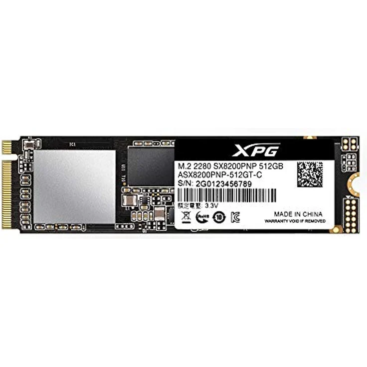 ADATA XPG SX8200 Pro - Solid-State-Disk - 512 GB - intern - M.2 2280 - PCI Express 3.0 x4 (NVMe) (ASX8200PNP-512GT-C) – Bild 1