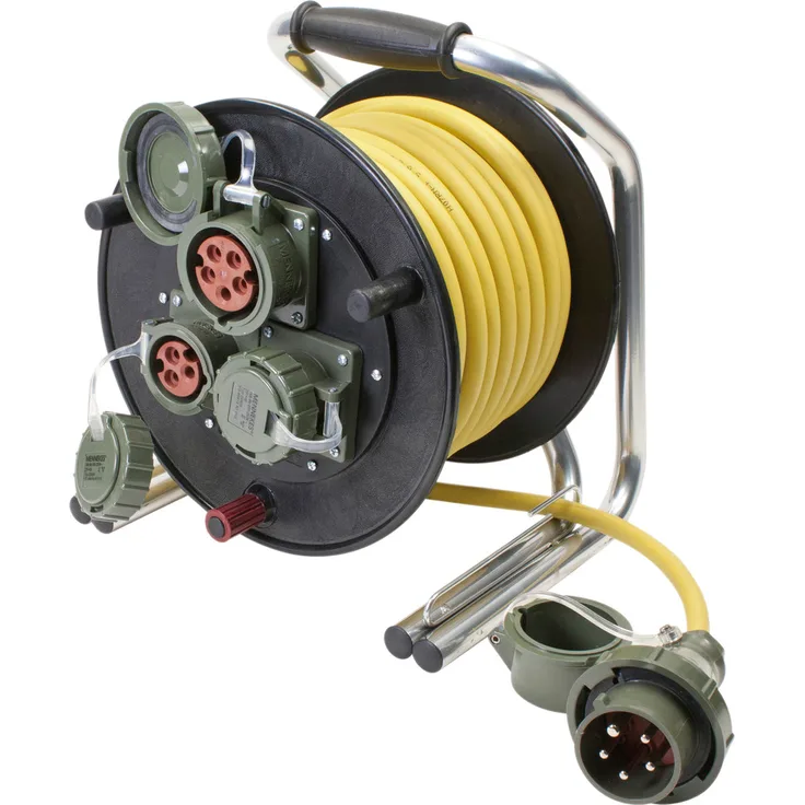 Dönges Kabeltrommel Leitungsroller Feuerwehr 400 V, 16 A, 25 m, E 5-pol