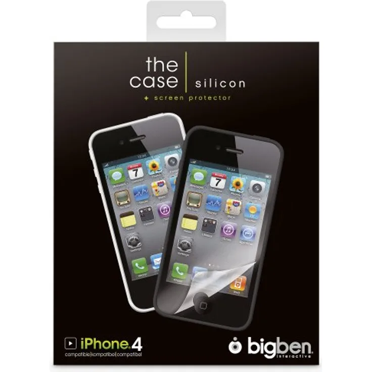 The case - silicon, black & white, für iPhone 4