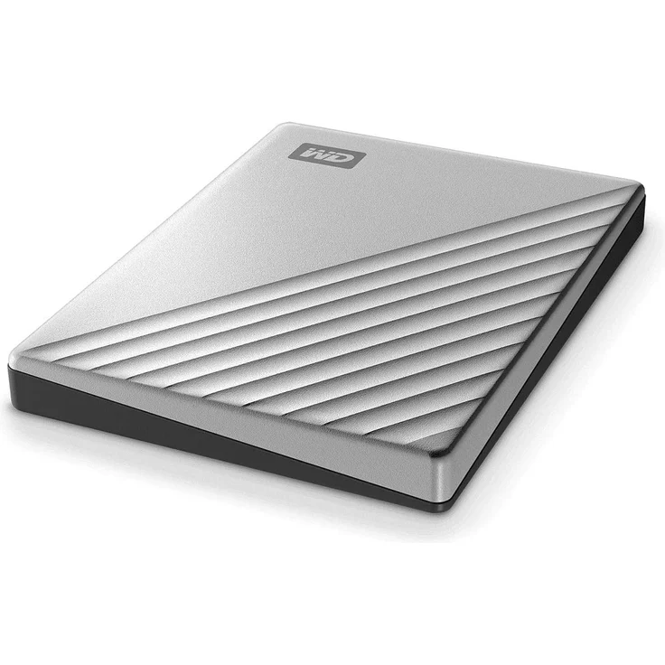WD My Passport Ultra for Mac WDBPMV0050BSL - Festplatte - verschlüsselt - 5 TB - extern (tragbar) - USB 3.1 (USB-C Steckverbinder) - 256-Bit-AES - Silber (WDBPMV0050BSL-WESN) – Bild 3