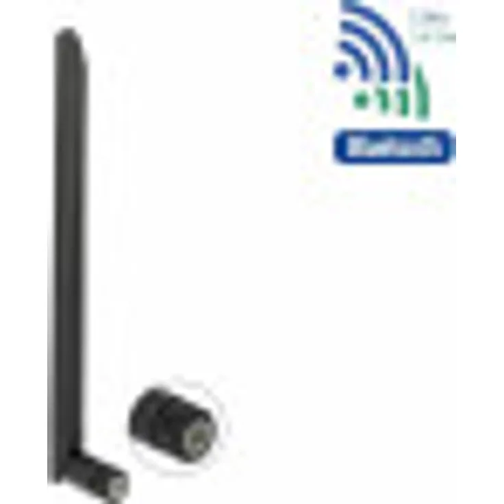 Delock WLAN 802.11 ac-ax-a-b-g-n Antenne RP-SMA Stecker 5 dBi 20 cm omnidirek...