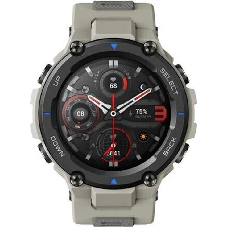 Amazfit T-Rex Pro Smartwatch GPS, Unisex, 47,4mm, Polycarbonatgehäuse, Desert Grey – Bild 3