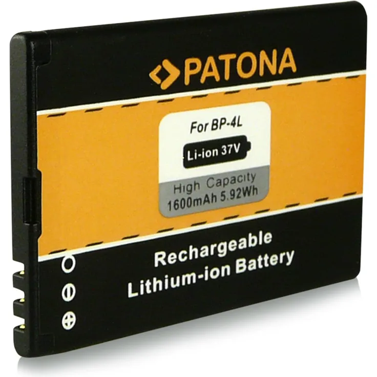 PATONA Akku wie BP4L für Nokia 6650 E6-00 E52 E61i E63 E71 E72 E90 N97 N810 6760 slide