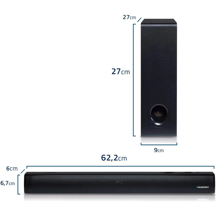 Blaupunkt LS 1825 2.1 Soundbar mit Subwoofer, kabellos/kabelgebunden, geeignet für TV, schwarz – Bild 2