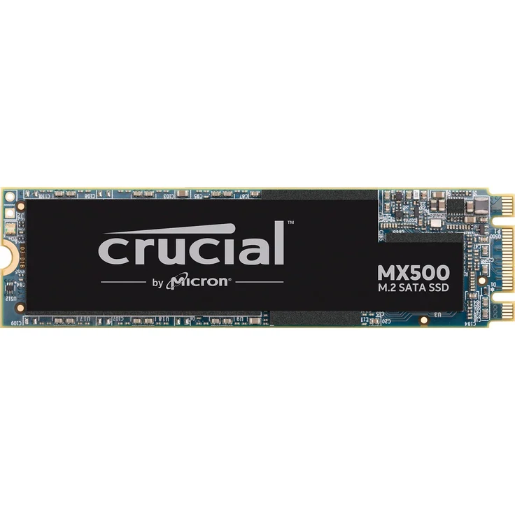 Crucial MX500 - Solid-State-Disk - verschlüsselt - 500 GB - intern - M.2 2280 - SATA 6Gb/s - 256-Bit-AES - TCG Opal Encryption 2.0 (CT500MX500SSD4) – Bild 1