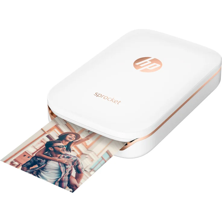 HP Sprocket Mobiler Fotodrucker (Drucken ohne Tinte, Bluetooth, 5 x 7,6 cm Ausdrucke) weiß – Bild 2