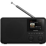 Philips DAB+ PR802-12 Radiowecker mit Bluetooth, LCD-Display, schwarz