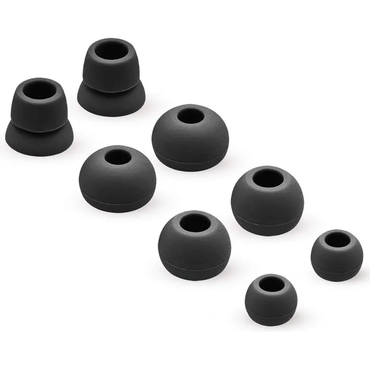 MMOBIEL Silikon Ohrstöpsel Ear Tips kompatibel mit Powerbeats 2/3 Monsterbeats Wireless Beats by DRE 4 Paar (Schwarz)