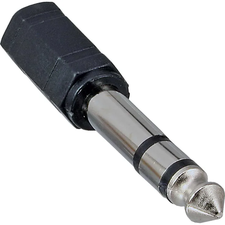 InLine 99305 Audio Adapter, 6,3mm Klinke Stecker an 3,5mm Klinke Buchse, Stereo