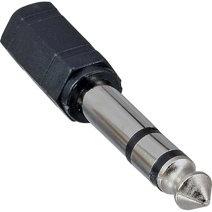 InLine 99305 Audio Adapter, 6,3mm Klinke Stecker an 3,5mm Klinke Buchse, Stereo – Bild 1