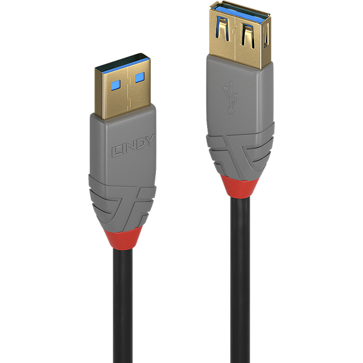 Lindy Anthra Line - USB-Kabel - USB Typ A (M) bis USB Typ A (W) - USB 3,1 Gen1 - 50 cm (36760)