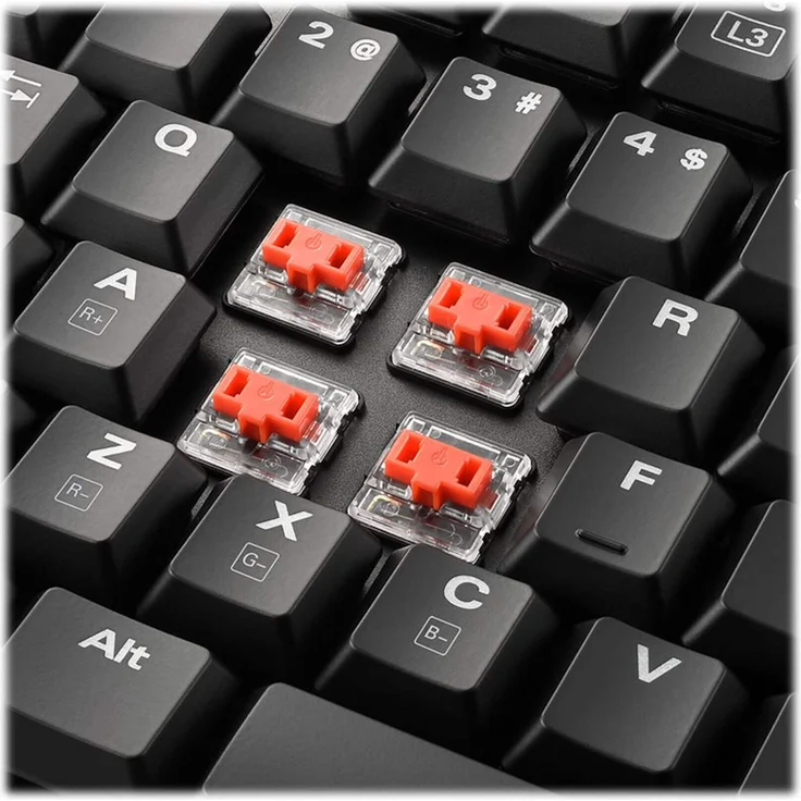Sharkoon PureWriter TKL RGB - Tastatur - Hintergrundbeleuchtung - USB - Deutsch QWERTZ - Kailh Blue (4044951021512) – Bild 3