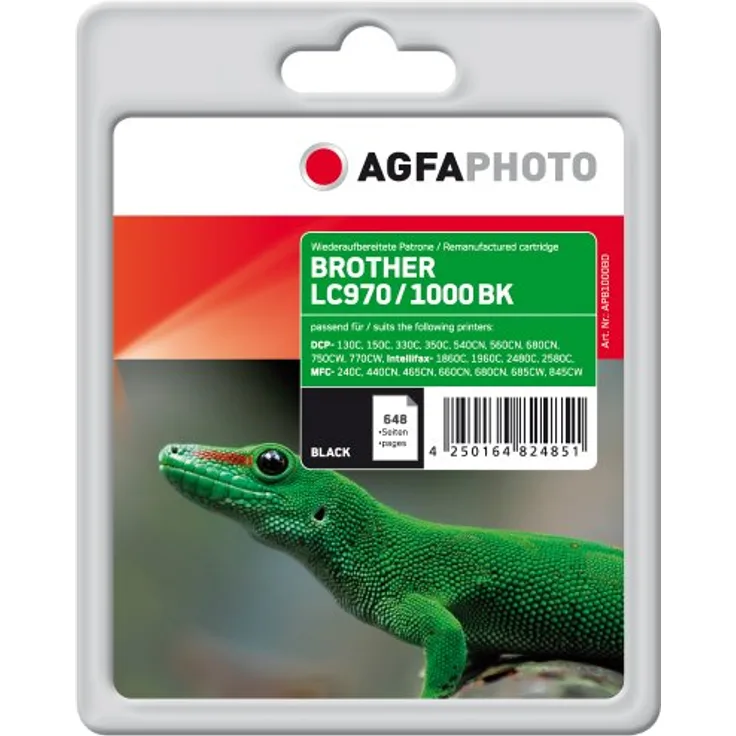AgfaPhoto APB1000BD nachgefüllt Tintenpatronen 1er Pack