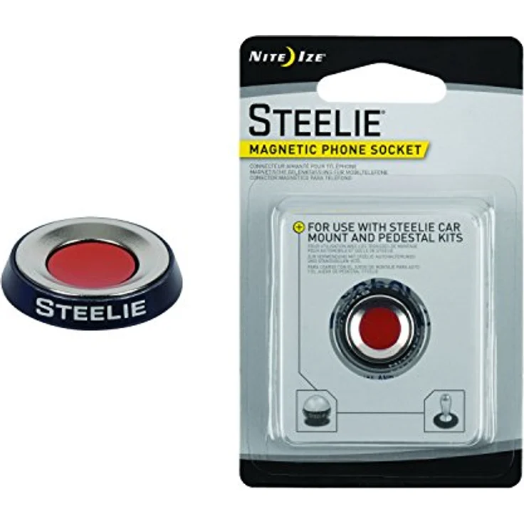Nite Ize STSM-11-R7 Steelie Magnetische Gelenkfassung für Mobiltelefone, Schwarz, Metallisch – Bild 1