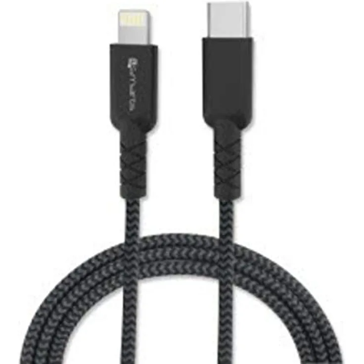 4smarts MFI USB Typ-C auf Lightning Kabel RAPIDCord PD 1m Grau-Schwarz