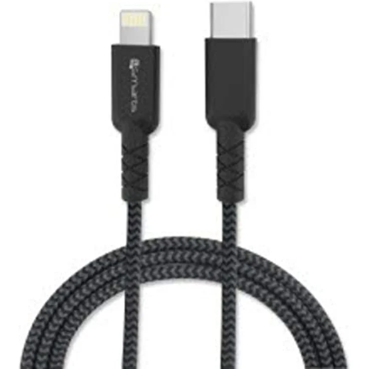 4smarts MFI USB Typ-C auf Lightning Kabel RAPIDCord PD 1m Grau-Schwarz