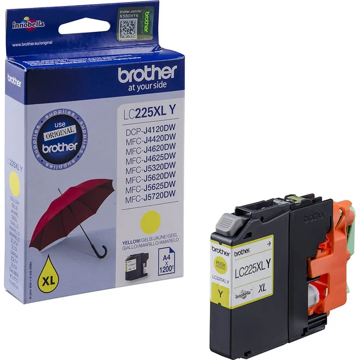 Brother Original Tintenpatrone LC-225XL Y (gelb) (für Brother DCP-J4120DW, MFC-J4420DW, MFC-J4620DW, MFC-J4625DW, MFC-J5320DW, MFC-J5620DW, MFC-J5625DW, MFC-J5720DW)