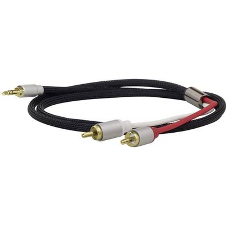 Dynavox Stereo Audiokabel 1,5m, 3,5mm Klinkenstecker auf Cinch (Stecker - Stecker)