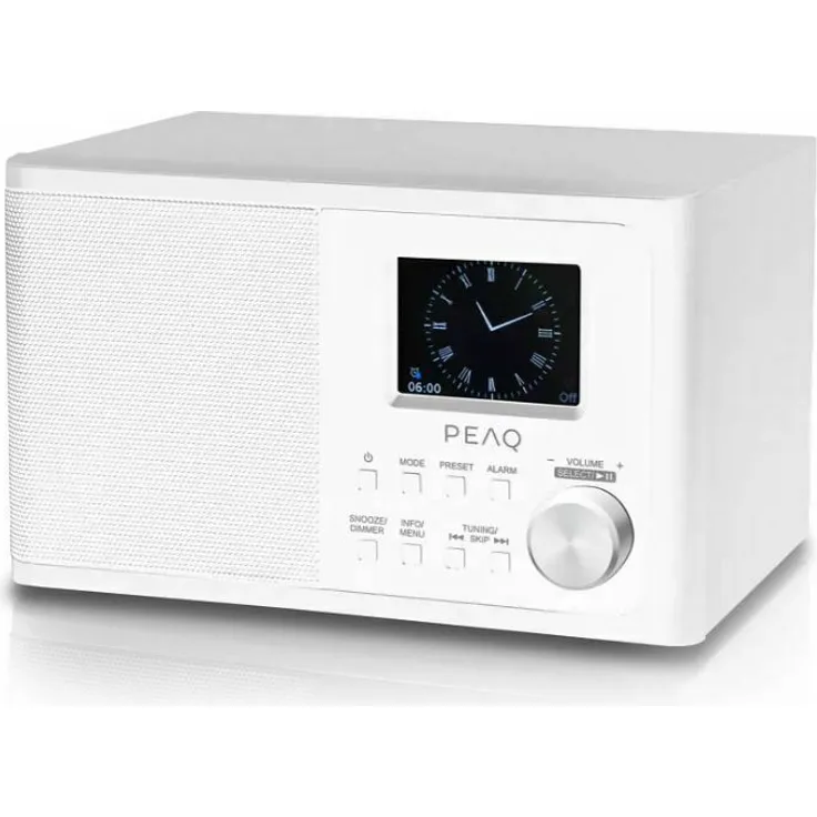 PEAQ PDR 170BT-W Tischradio mit Bluetooth, LCD-Display, weiß