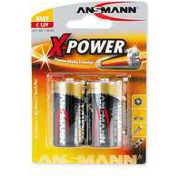 ANSMANN X-Power Alkaline Batterie Baby C LR14 Longlife Alkalibatterie für extrem hohen Strombedarf (2er Pack) – Bild 1