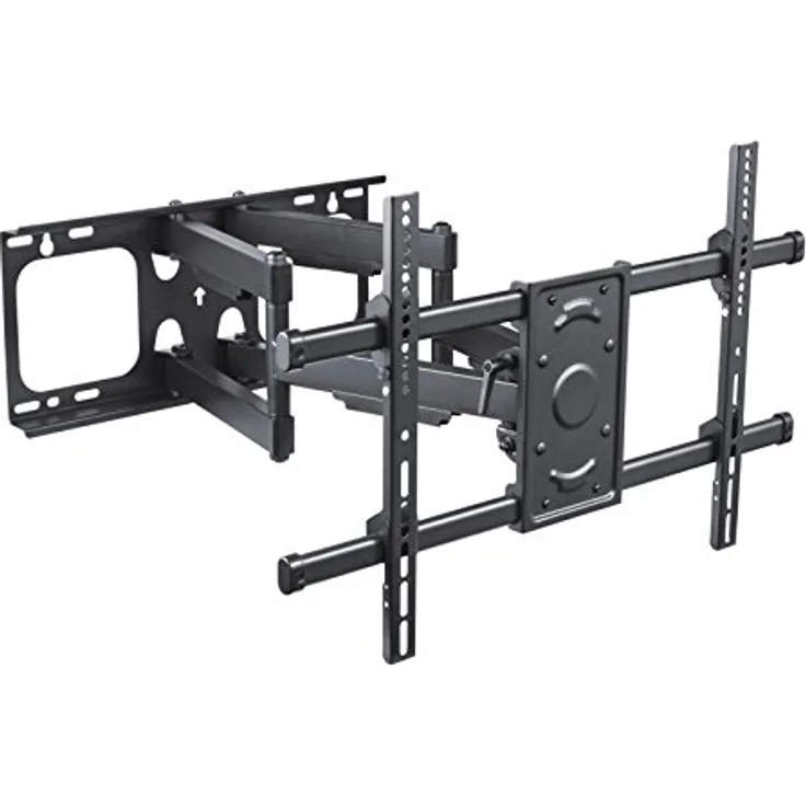 PureMounts FM51-600 Wandhalterung für TV Geräte mit 81-165cm (32-65''), VESA: 600x400, neigbar: 5°--15°, schwenkbar: +--60°, Wandabstand: 69-635mm, Traglast max: 65kg, schwarz