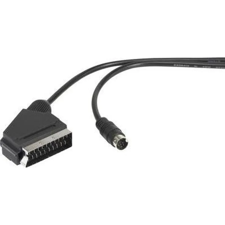 SpeaKa Professional DIN-Anschluss / SCART AV Anschlusskabel [1x Mini-DIN-Stecker - 1x SCART-Stecker] 1.5 m Schwarz SpeaKa Professional (SP-6299776)