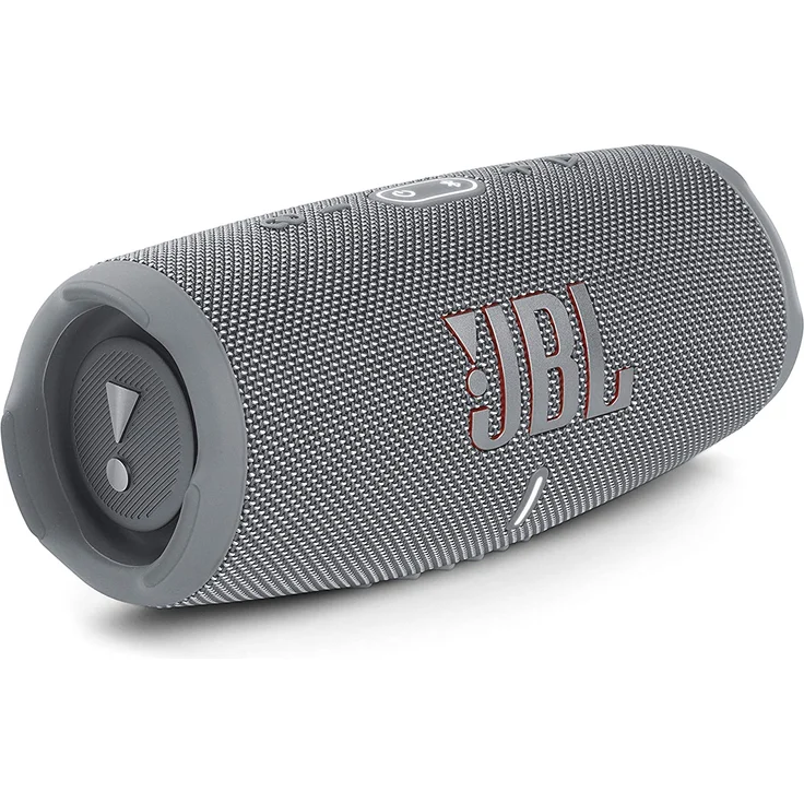 JBL Charge 5 Bluetooth-Lautsprecher mit 20 Stunden Akkulaufzeit, Powerbank, PartyBoost, wasserfest grau – Bild 2