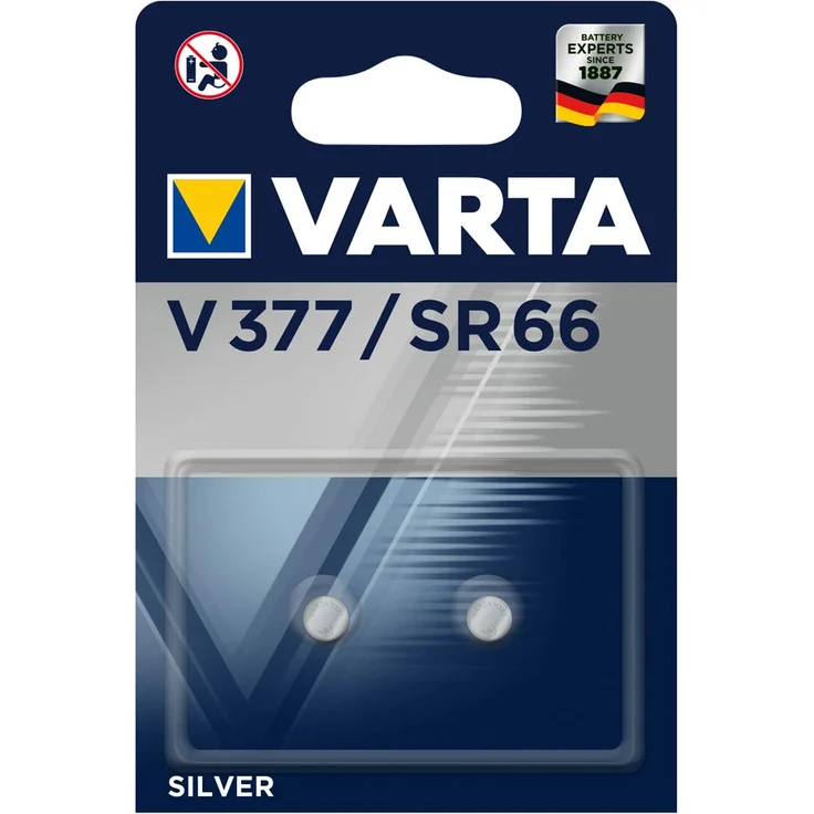 VARTA Batterien Alkaline Knopfzelle V377 Knopfzellen (2er Pack, in Original Blisterverpackung) – Bild 1