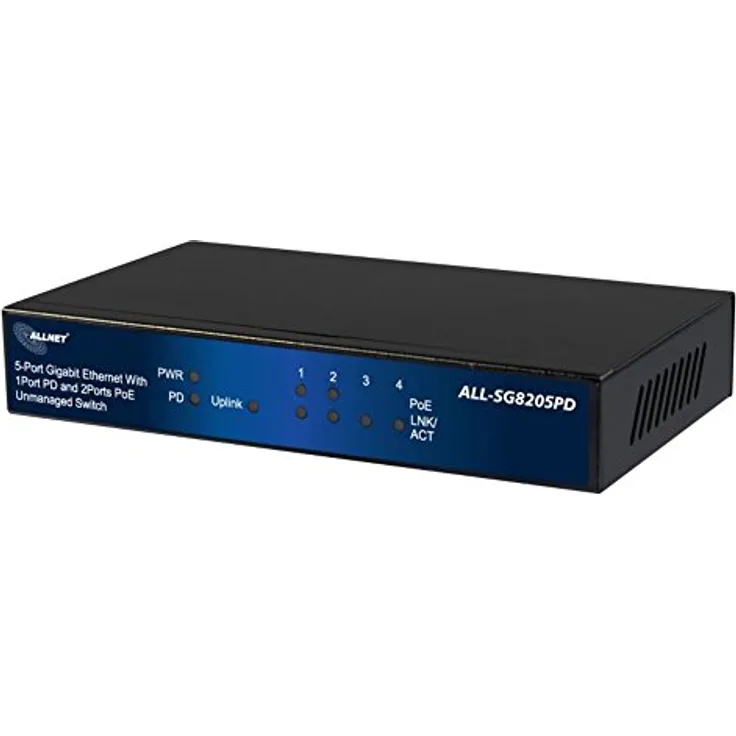 ALLNET Netzwerk Switch WLAN 1 Gbps 5-Port Ethernet PoE 3 HE (ALL-SG8205PD)