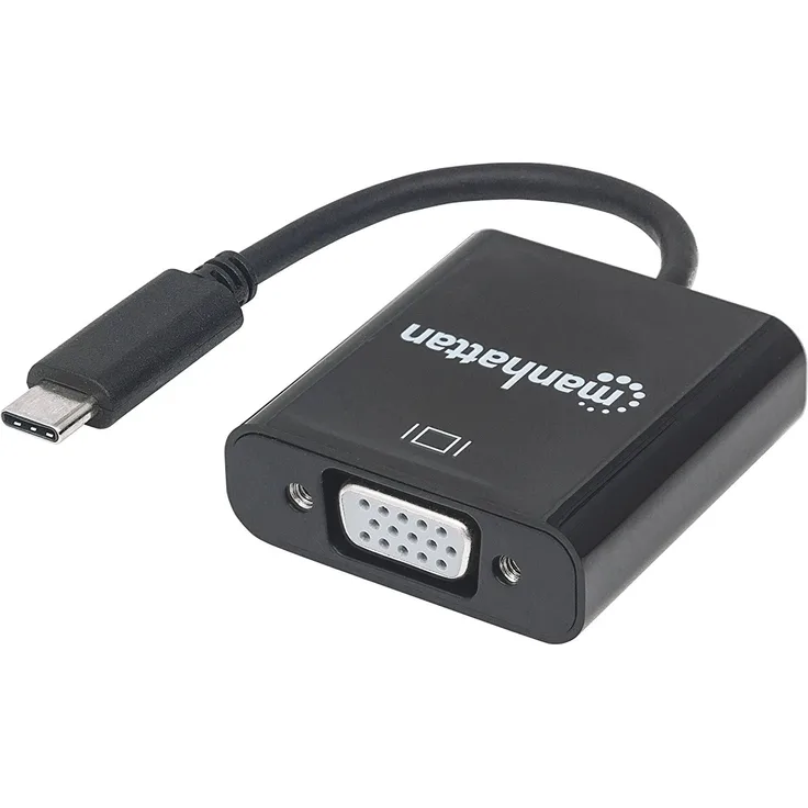 Manhattan 151771 USB 3.1 Typ C-Stecker auf VGA-Konverter Buchse schwarz