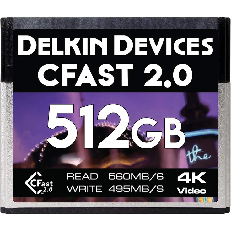 Delkin 512GB Cinema CFast 2.0 Memory Card (DDCFST560512)